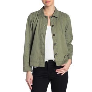 Madewell Cropped Northwood Military Jacket Green Women's Size S